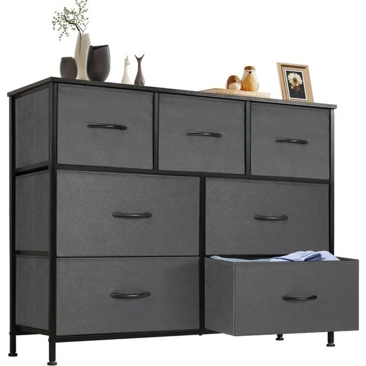 DUMOS Schubkastenkommode Kommode mit 7 Schubladen,Aufbewahrungsschrank, 7 Schubladen,Metallrahmen, industrieller Stil – Bild 4