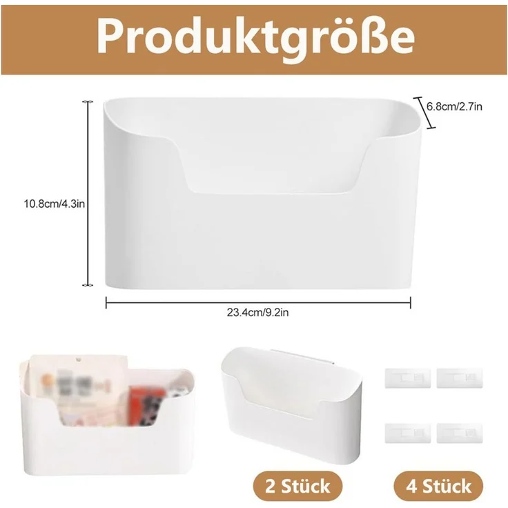 FOUORTUNATE-BEE Aufbewahrungsbox 2 Stück Selbstklebendes Schranktür Organizer (Wandmontierte Küchenschranktür Aufbewahrungsbox, 2 St) – Bild 2