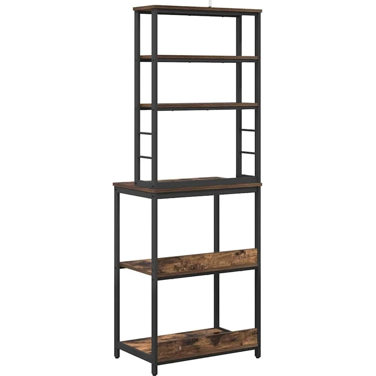 vidaXL Küchenregal Geräucherte Eiche 60 x 40 x 168 cm Holzwerkstoff 883882 – Bild 7