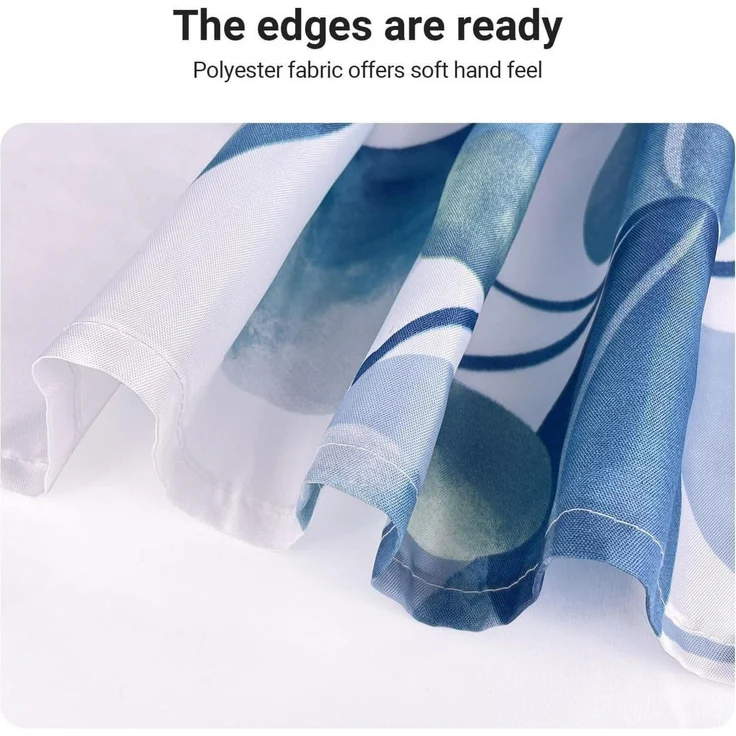 Duschvorhang Grün Blätter 180x200cm Antischimmel Textil Badevorhang 1er Pack – Bild 5