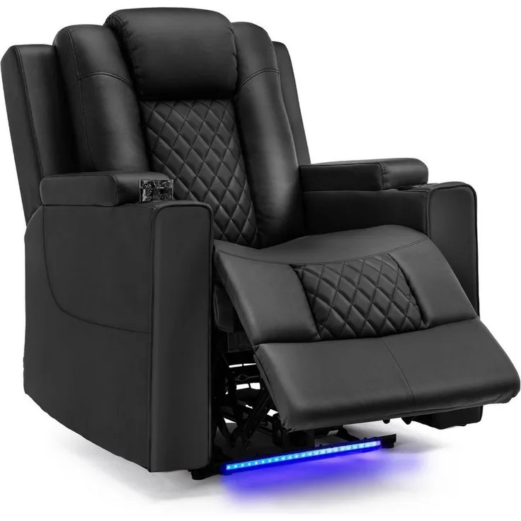 GTPLAYER Relaxsessel Elektrisch Massagesessel mit Massagefunktion, LED, elektisch verstellbar