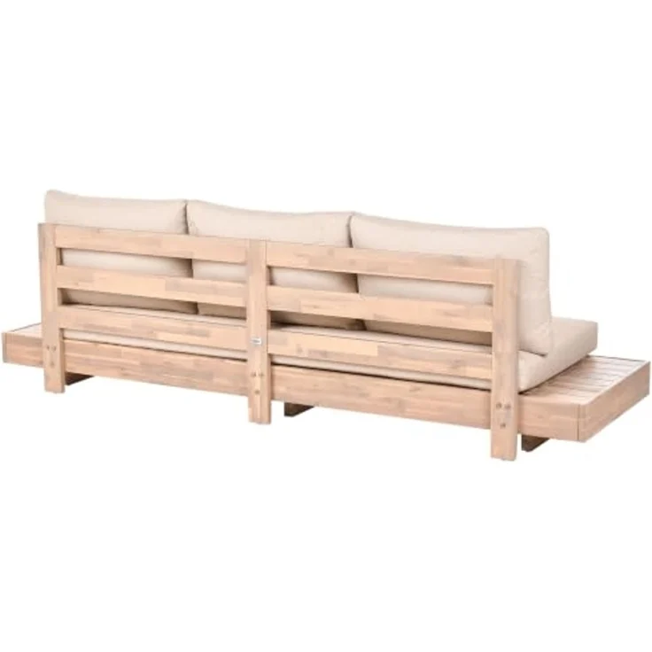 Gartensofa 3-Sitzer MARETTIMO zertifiziertes Akazienholz Beige – Bild 5