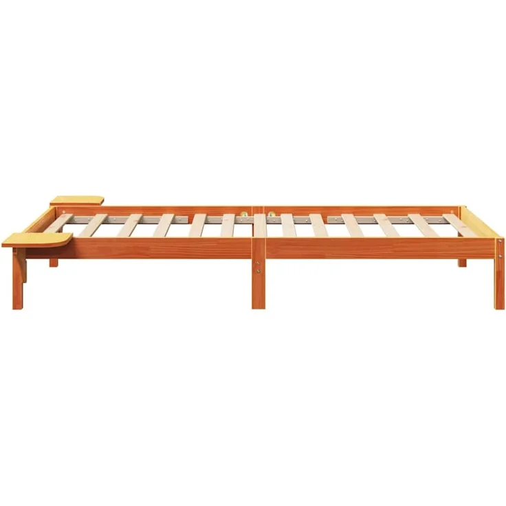 vidaXL Bettrahmen Wachsbraun 80 x 200 cm Massives Kiefernholz 873210 – Bild 6