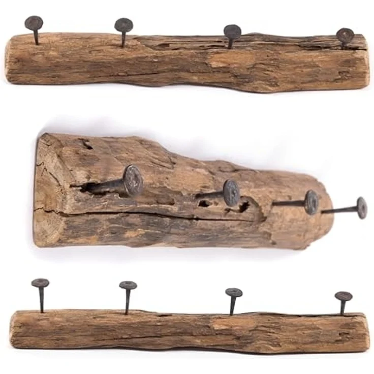 DESIGN DELIGHTS Wandgarderobe WANDGARDEROBE "Holz massivROOTS 50", Holz massivholzwurzel, 50x12cm(L – Bild 3