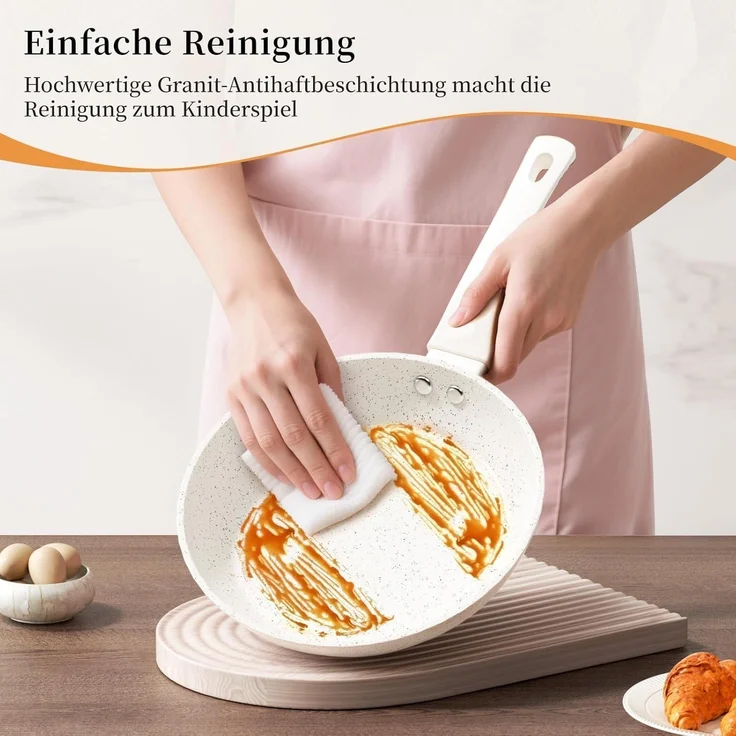 Antihaft Keramik Bratpfanne 24cm Induktion Pfanne Aluminium – Bild 6