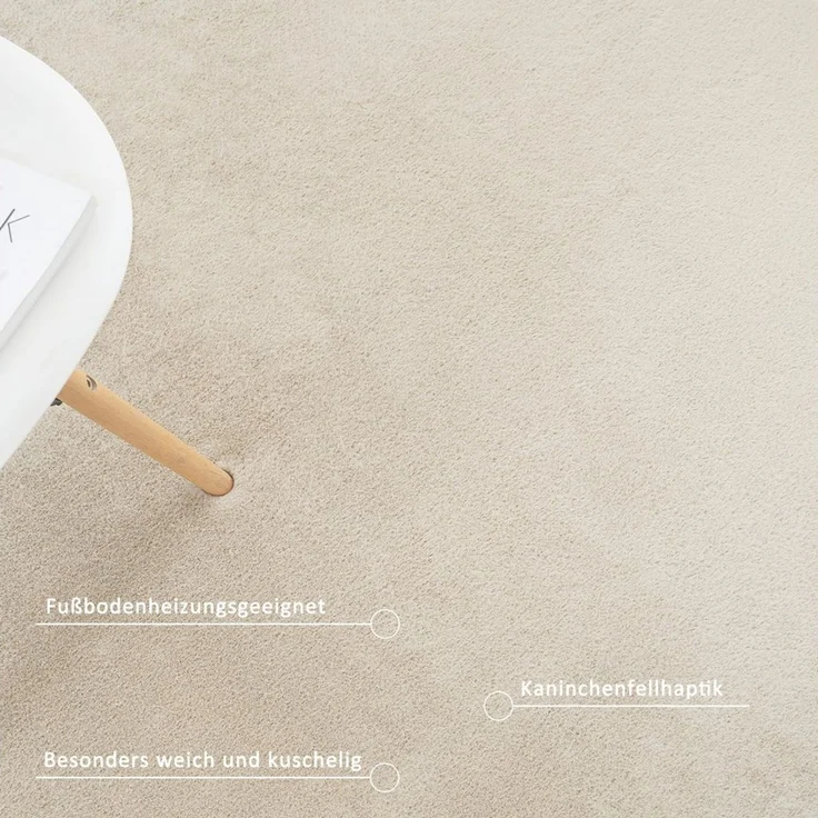 OTTO home Fellteppich Balu, Kunstfellteppich, Modern, Langflor Teppich, rechteckig, Höhe: 20 mm, Kaninchenfell-Haptik, kuschelig, weich, Wohnzimmer, Schlafzimmer – Bild 3