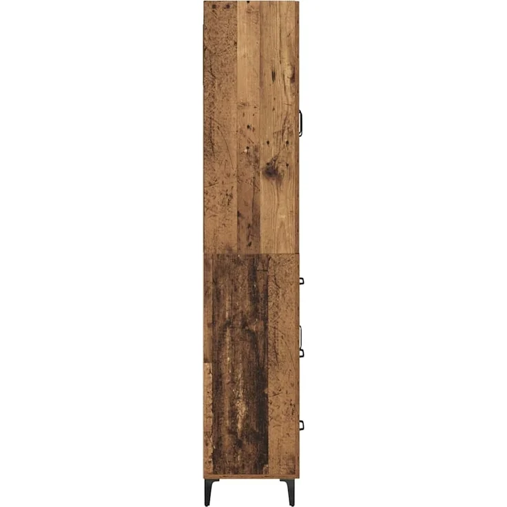vidaXL Highboard Wandmontiert Altholz 69,5 x 34 x 180 cm Holzwerkstoff 3415628 – Bild 8