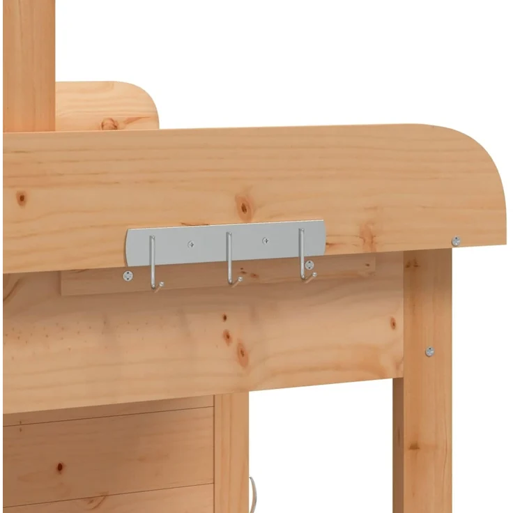 vidaXL Pflanztisch mit Schrank Braun 110,5x45x124,5cm Massivholz Tanne 156344 – Bild 10