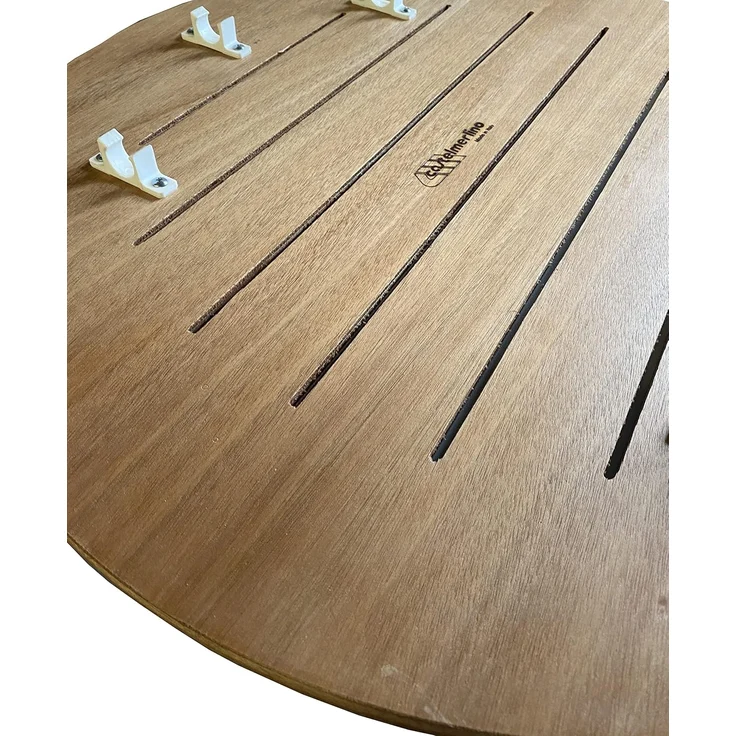 CASTELMERLINO Tisch Silvia Klapptisch, Metall, Okume Naturale, Rotondo – Bild 7