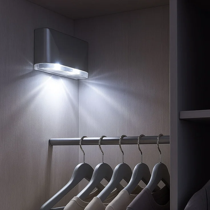 LED Wandleuchte silber, Bewegungsmelder, Dämmerungssensor – Bild 2
