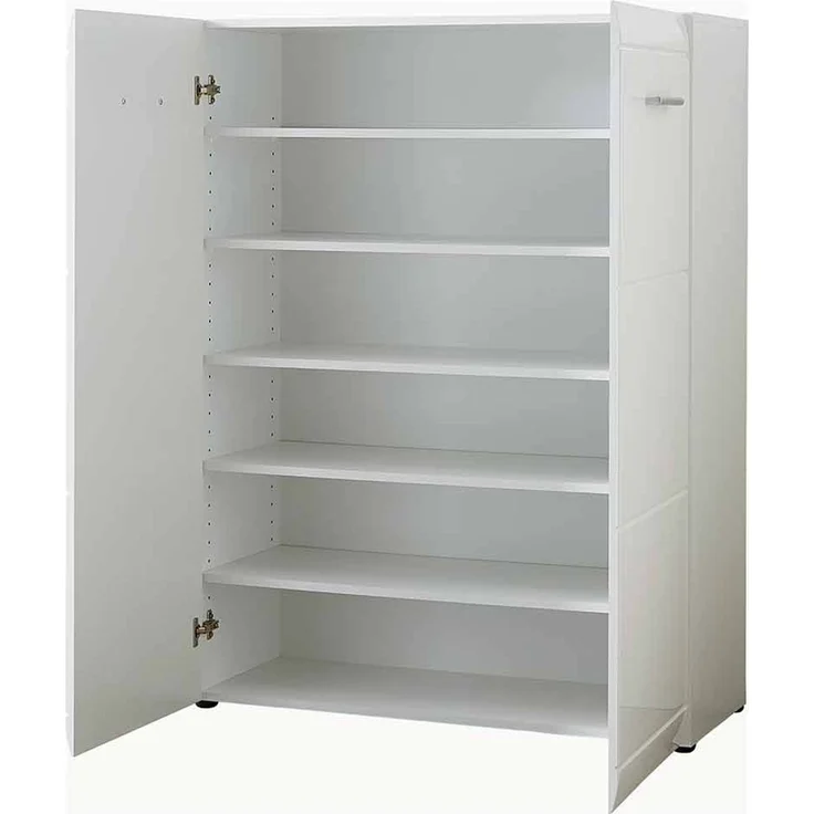 Schuhschrank 'ADANA' in weiß Hochglanz, ca. 89 x 120 x 36 cm – Bild 2