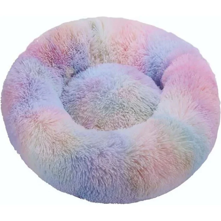 TPFLiving Tierkorb aus Baumwolle - Flauschiges Hundekörbchen / Katzenkörbchen, Plüsch Hundebett Rund - Verschiedene Farben - 60cm - 100cm Durchmesser – Bild 1