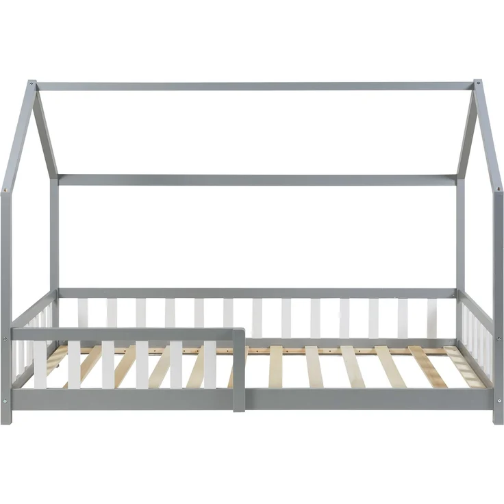 Hausbett Hesel mit Rausfallschutz 90x200cm Grau [en. casa] – Bild 4