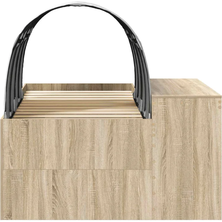 vidaXL Bett mit Tunnel 3 Stk. Artisian Eiche und Weiß Holzwerkstoff 3423665 – Bild 7