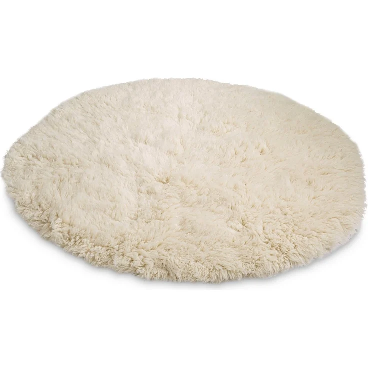 THEKO Wollteppich Flokos 2, rund, Höhe: 70 mm, original griechischer Flokati, Hochflor, Uni Farben, reine Wolle – Bild 1