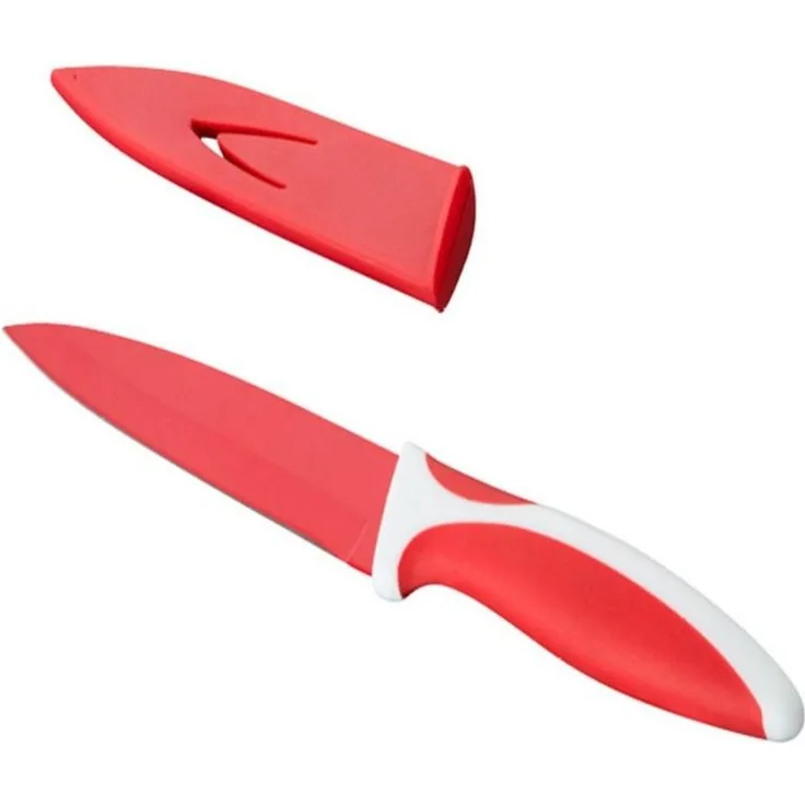 Kelomat Küchenmesser beschichtet 15 cm rot/weiss händisch geschärfte Klingen Chromstahl