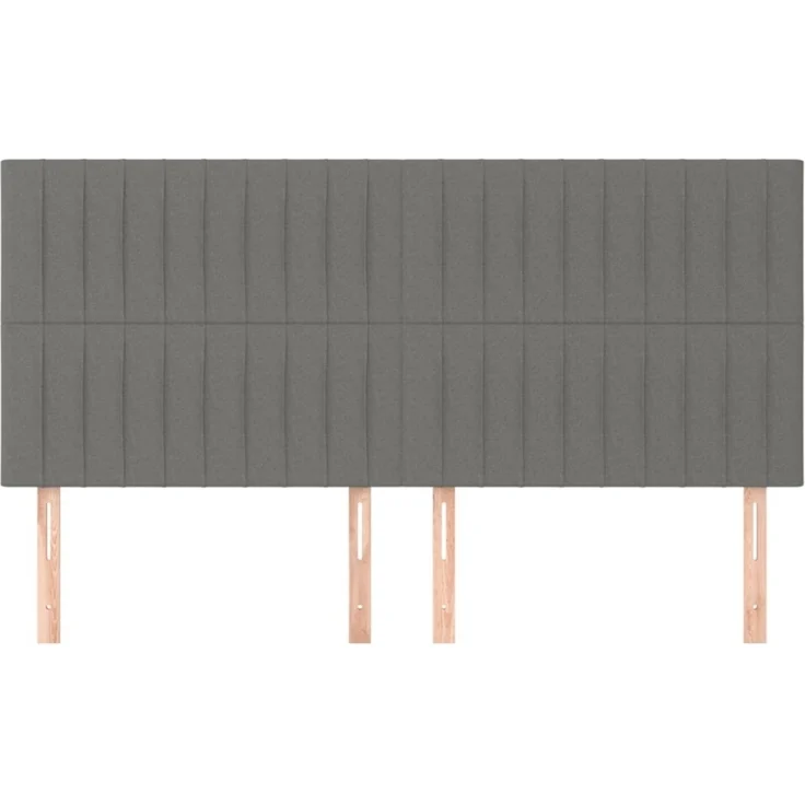 vidaXL Kopfteile 4 Stk. Dunkelgrau 90x5x78/88 cm Stoff 3116585 – Bild 2