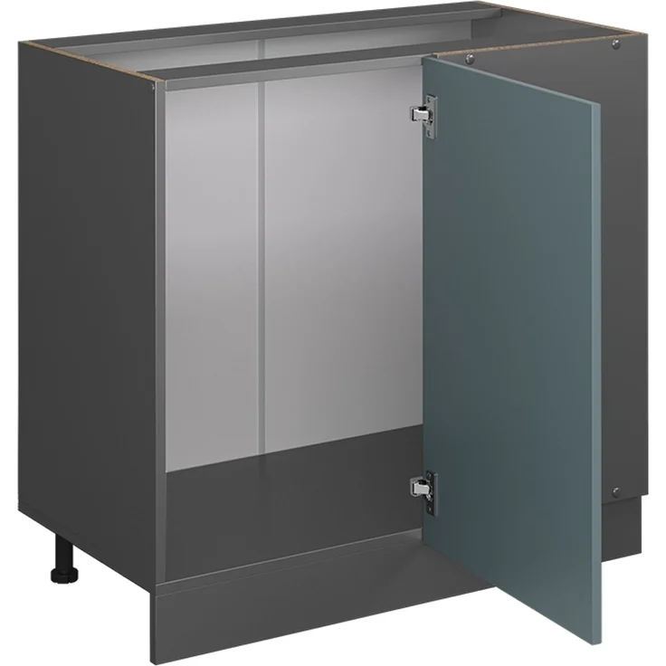 Eckunterschrank R-Line Blau-Grau 86 cm ohne Arbeitsplatte Vicco – Bild 4