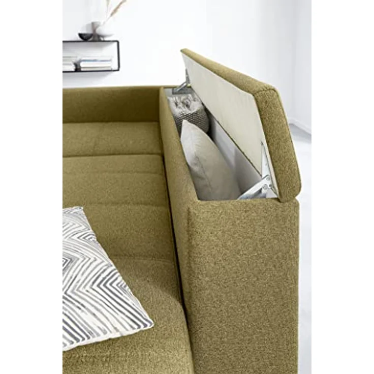 LOOKS by Wolfgang Joop Looks III Designer Sofa mit Boxspringfederung, Ecksofa mit Bettfunktion, braun, 287x229x77 cm – Bild 5