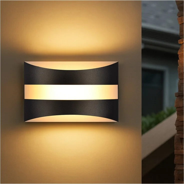 Nettlife LED Wandleuchte LED Wandleuchte Schwarz 5W 3000K, LED fest integriert, Warmweiß, für Wohnzimmer, Schlafzimmer, Flur, Treppenhaus, Arbeitszimmer – Bild 5