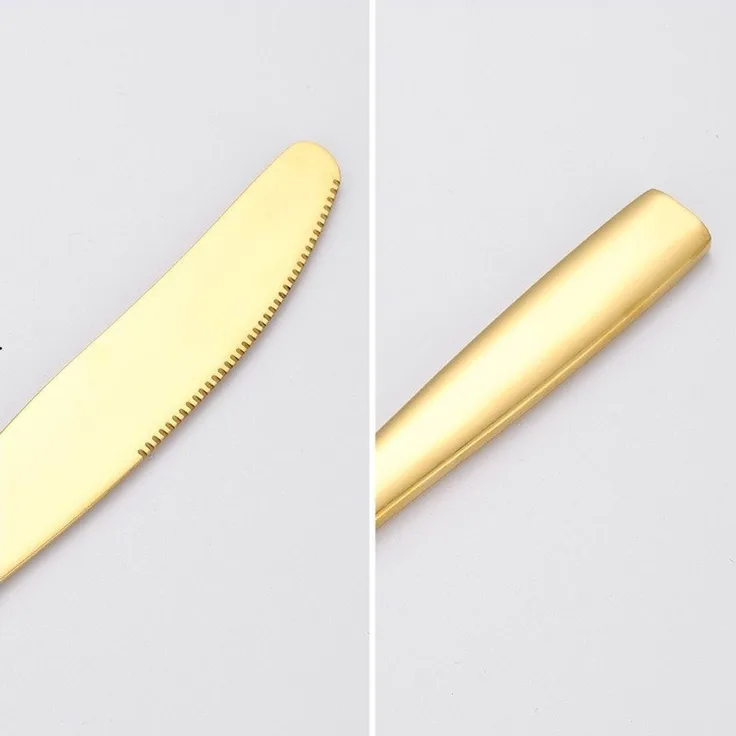 6er Set Speisemesser Messer L 23cm CF1005 Gold