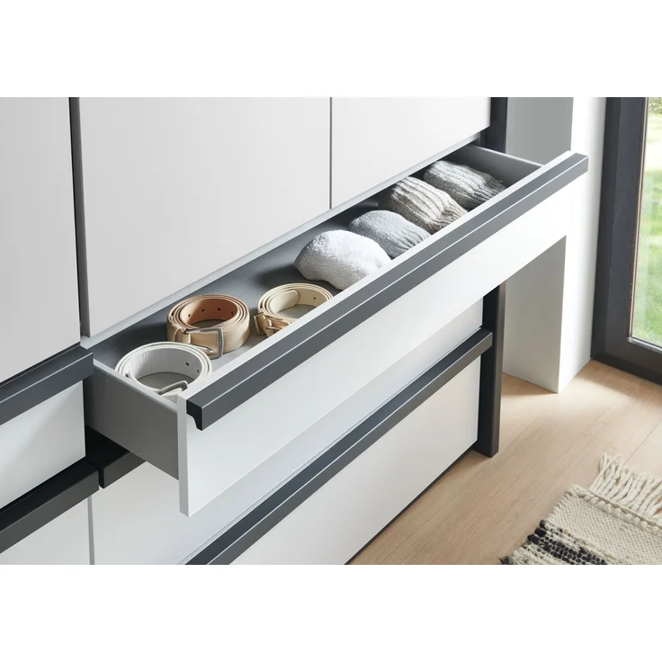 Falttürenschrank >OXFORD< in WEISS mit Spiegel - 300x216x58cm (BxHxT) – Bild 4