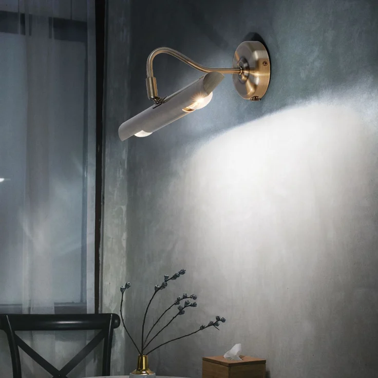 Wandlampe, Metall, Messing, verstellbar, L 36 cm – Bild 3