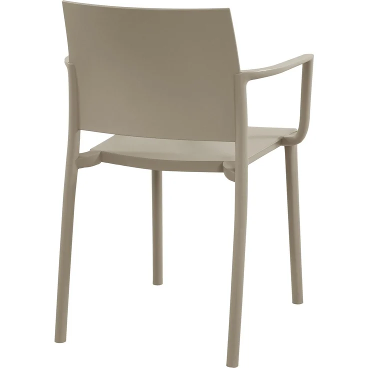 CLP Gartenstuhl wetterfest Valtor UV-beständig mit Armlehnen belastbar bis 150 kg,taupe – Bild 6