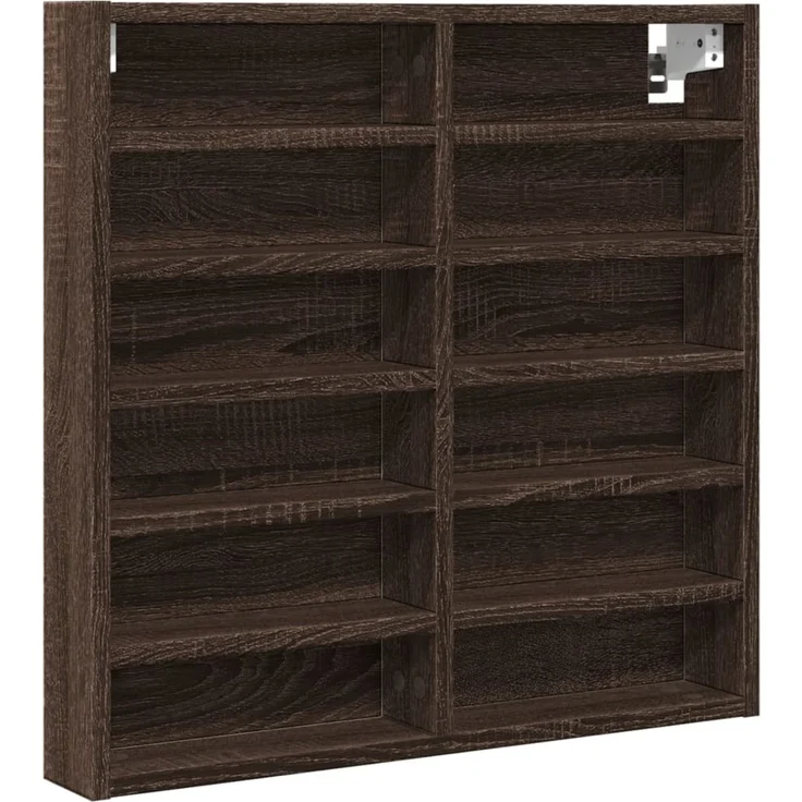 vidaXL Vitrinenschrank Braun Eichen-Optik 60x8,5x58 cm Holzwerkstoff 847967 – Bild 2