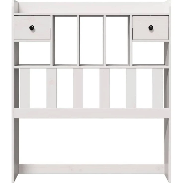 vidaXL Bett Kopfteil mit Stauraum Weiß 90 cm Massivholz Kiefer (1-tlg) – Bild 3