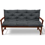 Beautissu Bankauflage Flair BR Graphitgrau, 100 x 100 x 10 cm