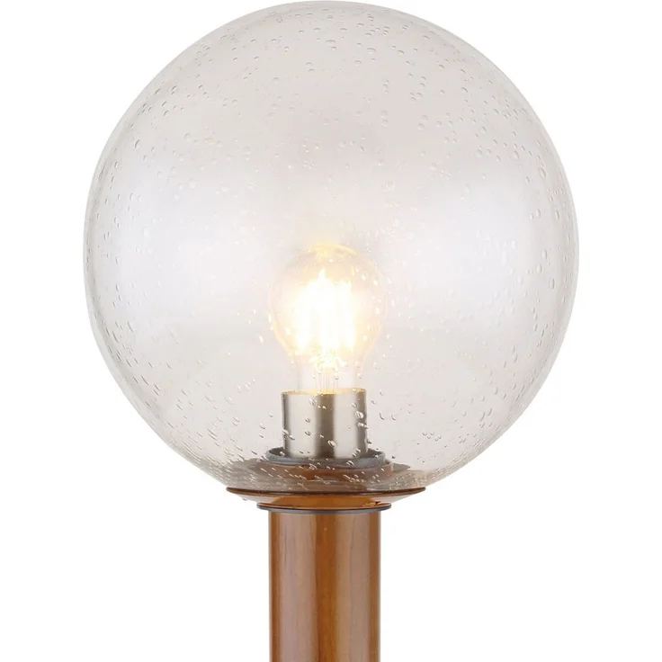 Außenleuchte Stehlampe, Glas Holzoptik braun, DxH 25x100 cm – Bild 8