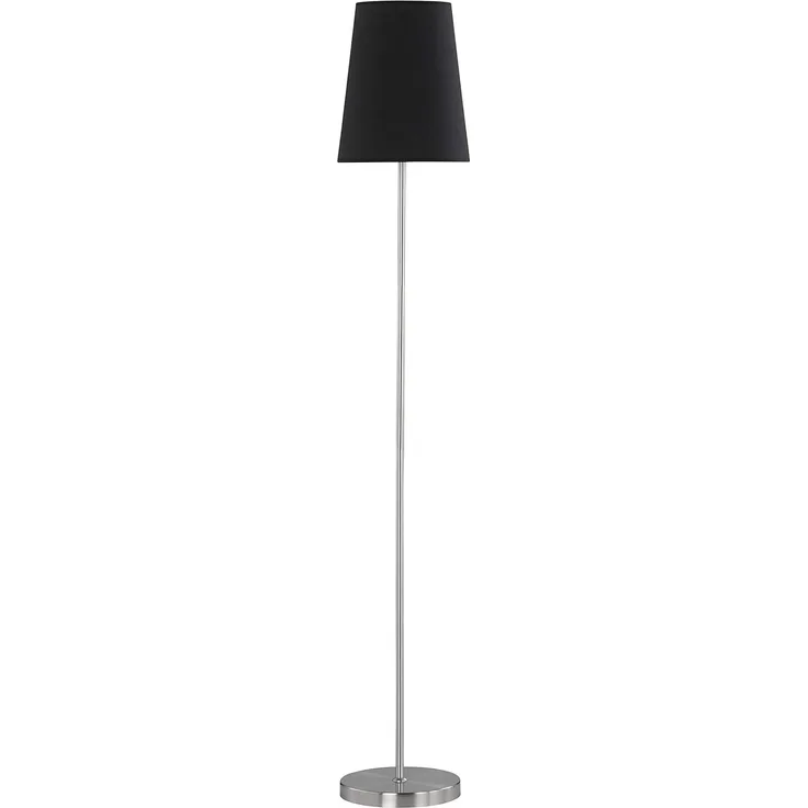 Standleuchte, Metall Textil, schwarz, H 150 cm