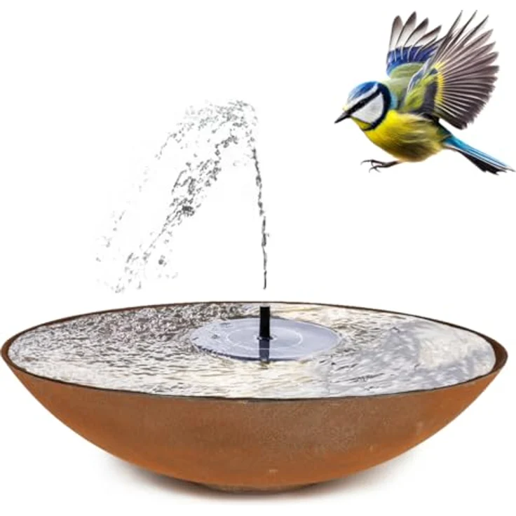 matches21 HOME & HOBBY Blumentopf Pflanzschalen für draussen Dekoschalen rund Rost-Optik 35 cm (2 St), Blumen-Schale als wetterfeste Friedhof-Schale Grab-Schmuck Grabschale – Bild 3
