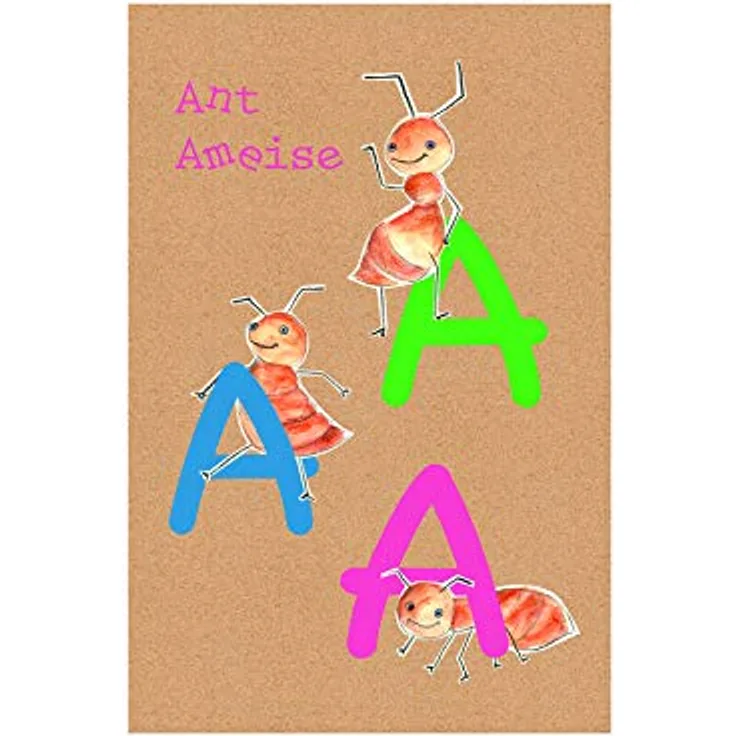 Komar ABC Animal A Wandbild, Poster für Kinderzimmer, 30 x 40 cm, seidenmatte Oberfläche, fotorealistischer Druck, ohne Rahmen