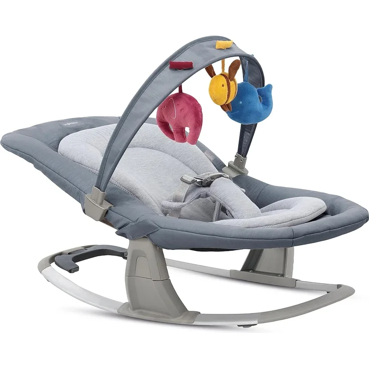Inglesina Lounge Musikalische Babyliege, Sugar, Von Geburt bis 9 Kg, Entspannende Schaukelbewegung, Verstellbar, Sicherheitsgurt, 22 x 47 x 85 cm; 2 kg