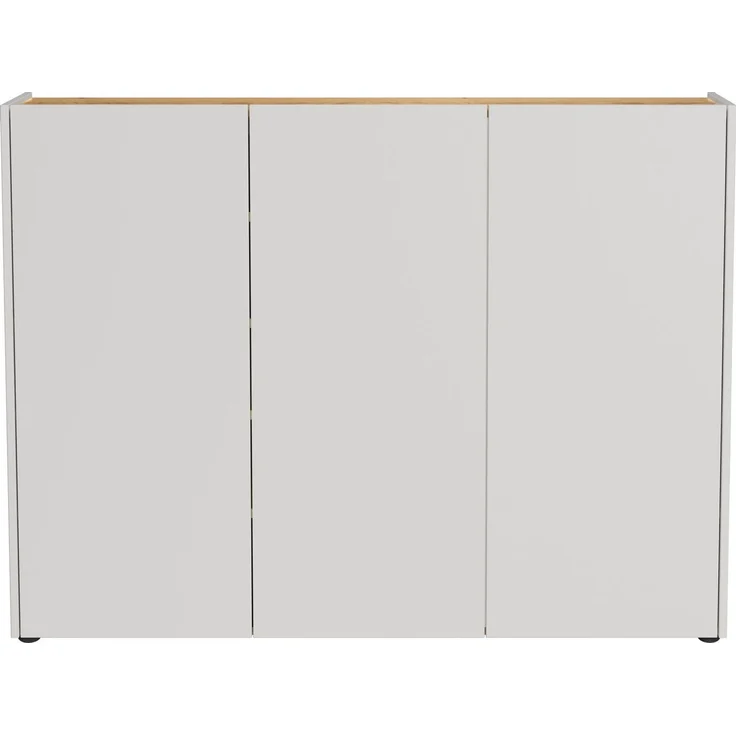 Germania Schuhschrank 1347-605 GW-Libbiano, in Kaschmir/Navarra-Eiche-Nb, mit grifflosem Design, 138 x 105 x 25 cm (BxHxT) – Bild 2