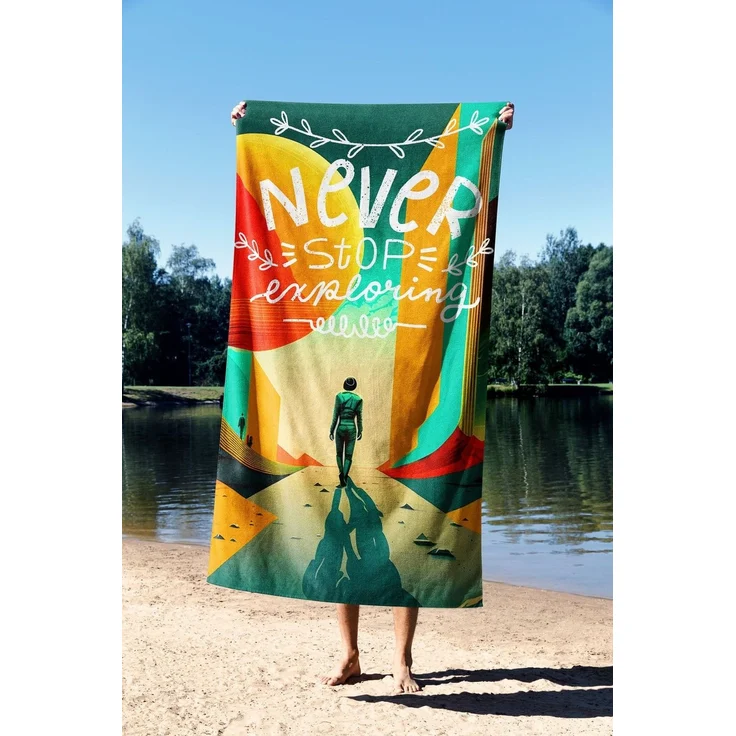 Mijolnir 'Never Stop 90' Strandtuch, Mehrfarbig, 90 x 150 cm – Bild 2