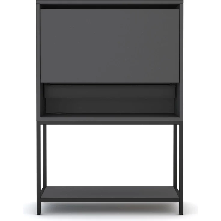 ASSMANN Sekretär Cubas Basic Schwarz 80x36x116cm Metall Holz – Bild 8