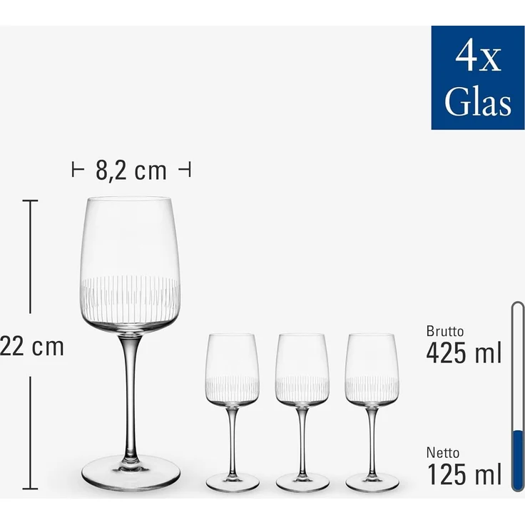 Villeroy & Boch Afina Weißweinglas 125 ml 4er Set – Bild 3