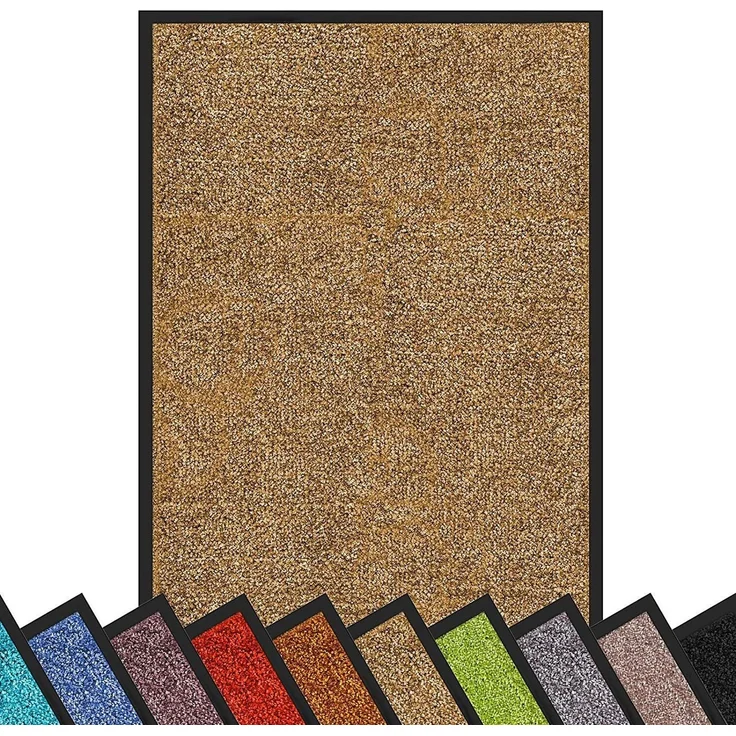 Color Your Life Fußmatte Rhine, waschbare Sauberlaufmatte mit rutschfester Rückseite, rechteckig, 6 mm Höhe, erhältlich in vielen Farben und Größen
