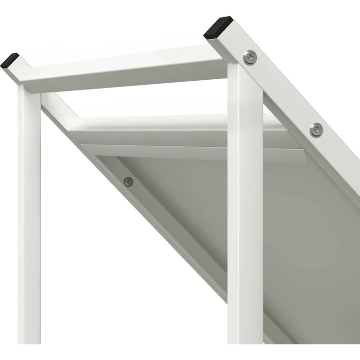 vidaXL Brennholzregal Weiß 70x43x34,5 cm Kaltgewalzter Stahl 864174 – Bild 6