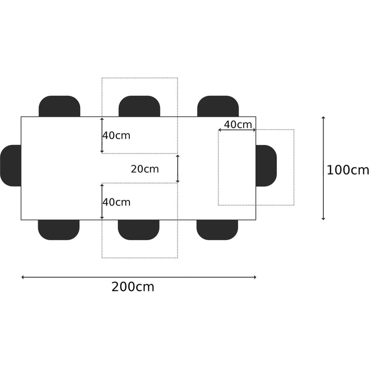 Baumtisch Akazie 200x100x76 braun Beine anthrazit matt FREEFORM 3 – Bild 7