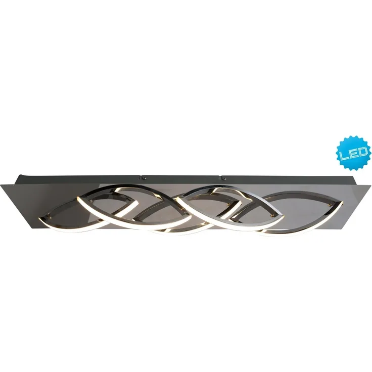 LED Deckenleuchte chrom Näve Manchester 5 flg. 1360lm m. Stepdimmer