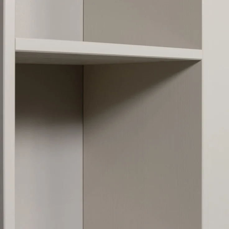 Schrank Meggy aus Kiefernholz, modern mit Push-to-Open, hellgrau, FSC-zertifiziert, 108 cm breit – Bild 6
