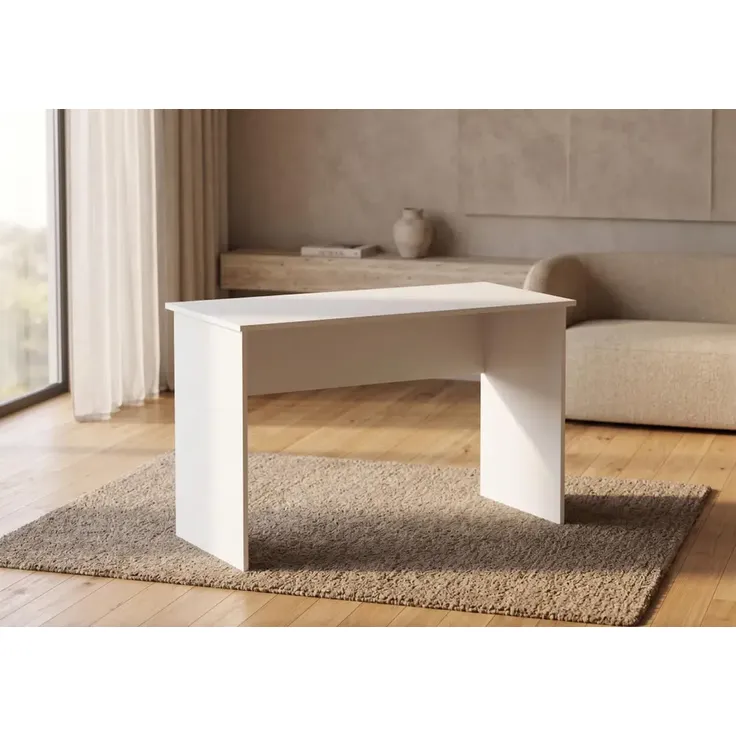Sleepyshop24 Schreibtisch Weiß 90x51 cm - Kompakter Computertisch für Home Office, Kinderzimmer & Studenten - Stabiler PC-Tisch Platzsparend