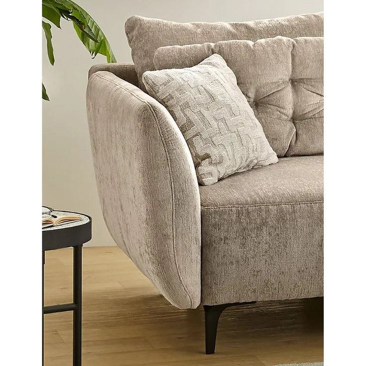 Jockenhöfer Gruppe Big-Sofa Spa, im Retrolook mit Wellenfederung, und frei im Raum stellbar, inkl. 7 Kissen – Bild 2