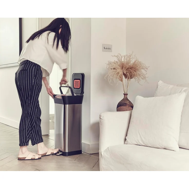 Joseph Joseph Titan - Abfallsammler mit Pressfunktion 20L Edelstahl – Bild 4