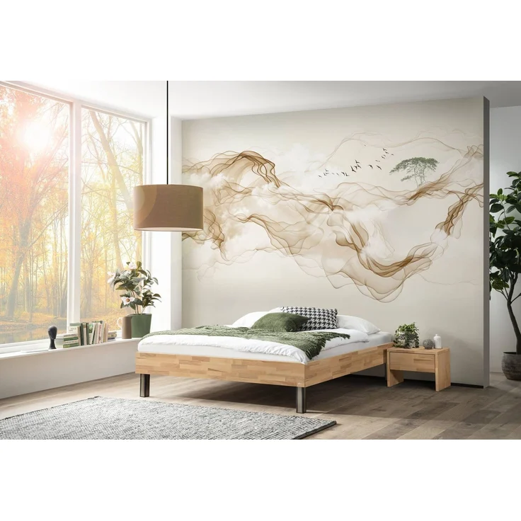 Hasena Bett Senza Bergamo Kernbuche massiv mit Iron-Füßen 120x200 cm, Komforthöhe 25 cm – Bild 2