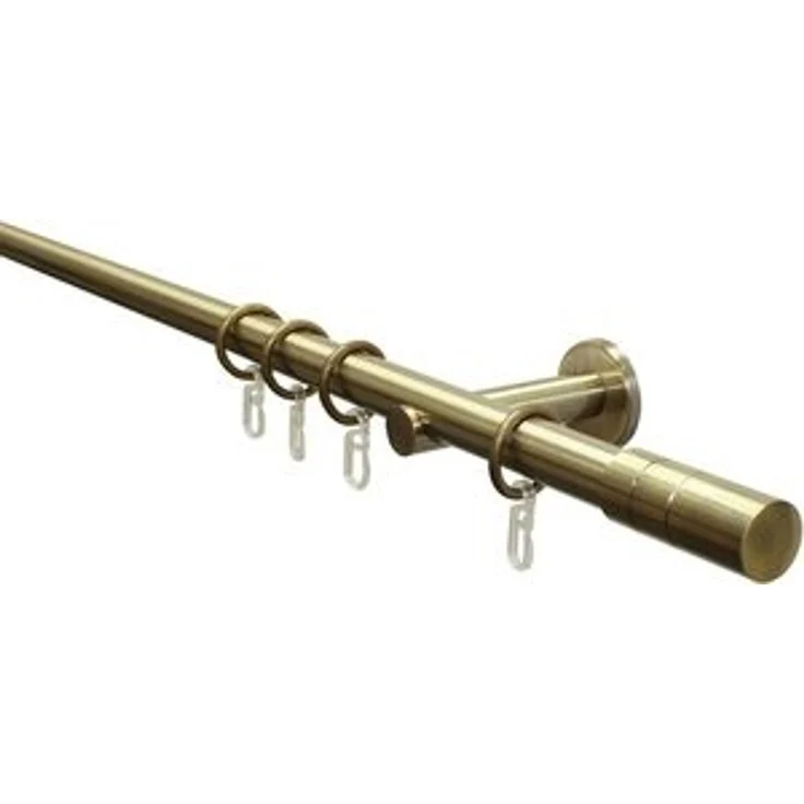 GARDINIA Gardinenstange Set Metall, Ø 20 mm, 1-läufig, Fixmaß, mit Bohren, verschraubt, Metall, 1-Lauf – Bild 6